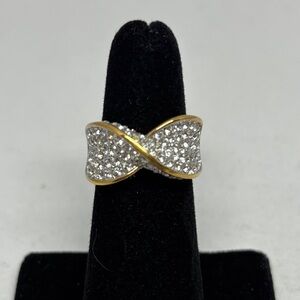 😀 2/$15. Lia Sophia Gold Plated Pave set Ring